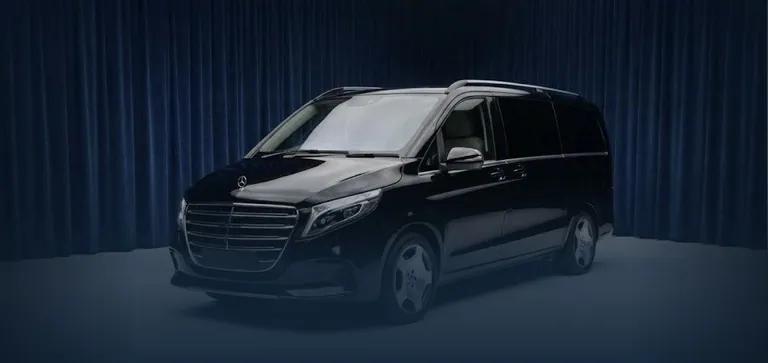 Mercedes V-Class chauffeur car for Davos